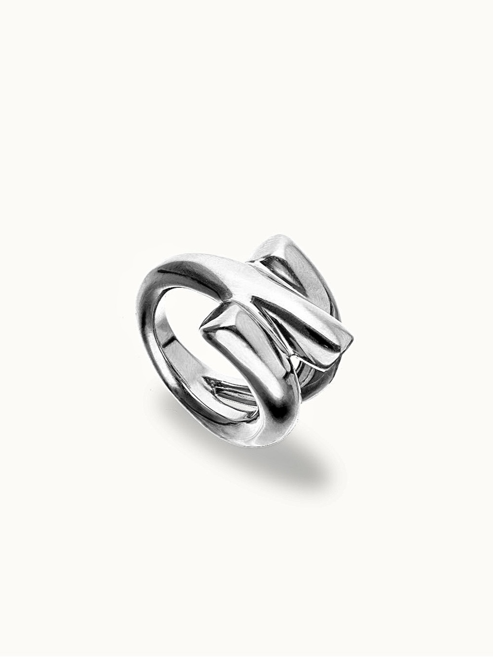 UNO de 50 Silver Organic Shapes Ring